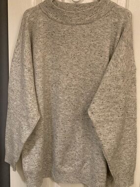 A New Day Light Gray Speckled  Sweater